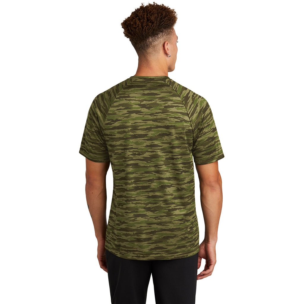 Sport-Tek Men's Olive Drab Green Drift Camo Tee