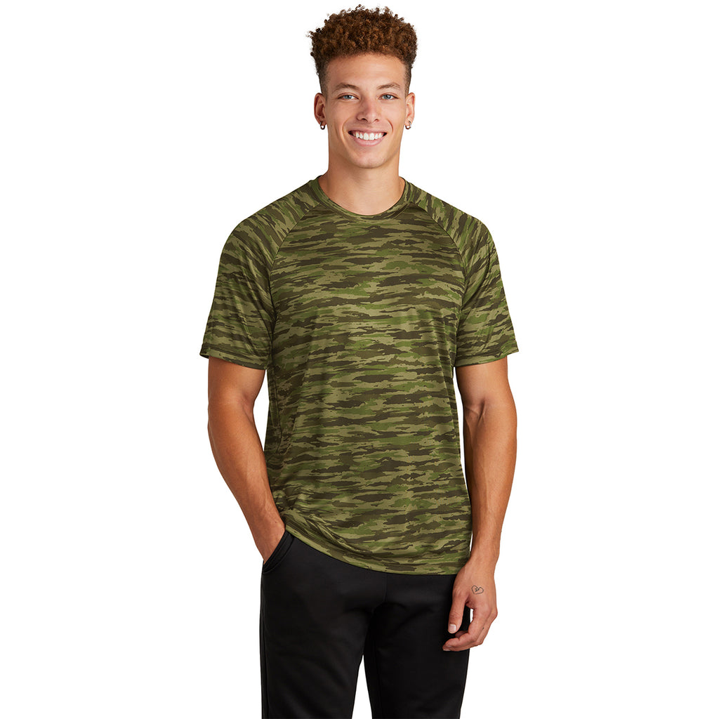 Sport-Tek Men's Olive Drab Green Drift Camo Tee