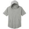 Sport-Tek Men's Light Grey Heather Posicharge Tri-Blend Wicking Short Sleeve Hoodie