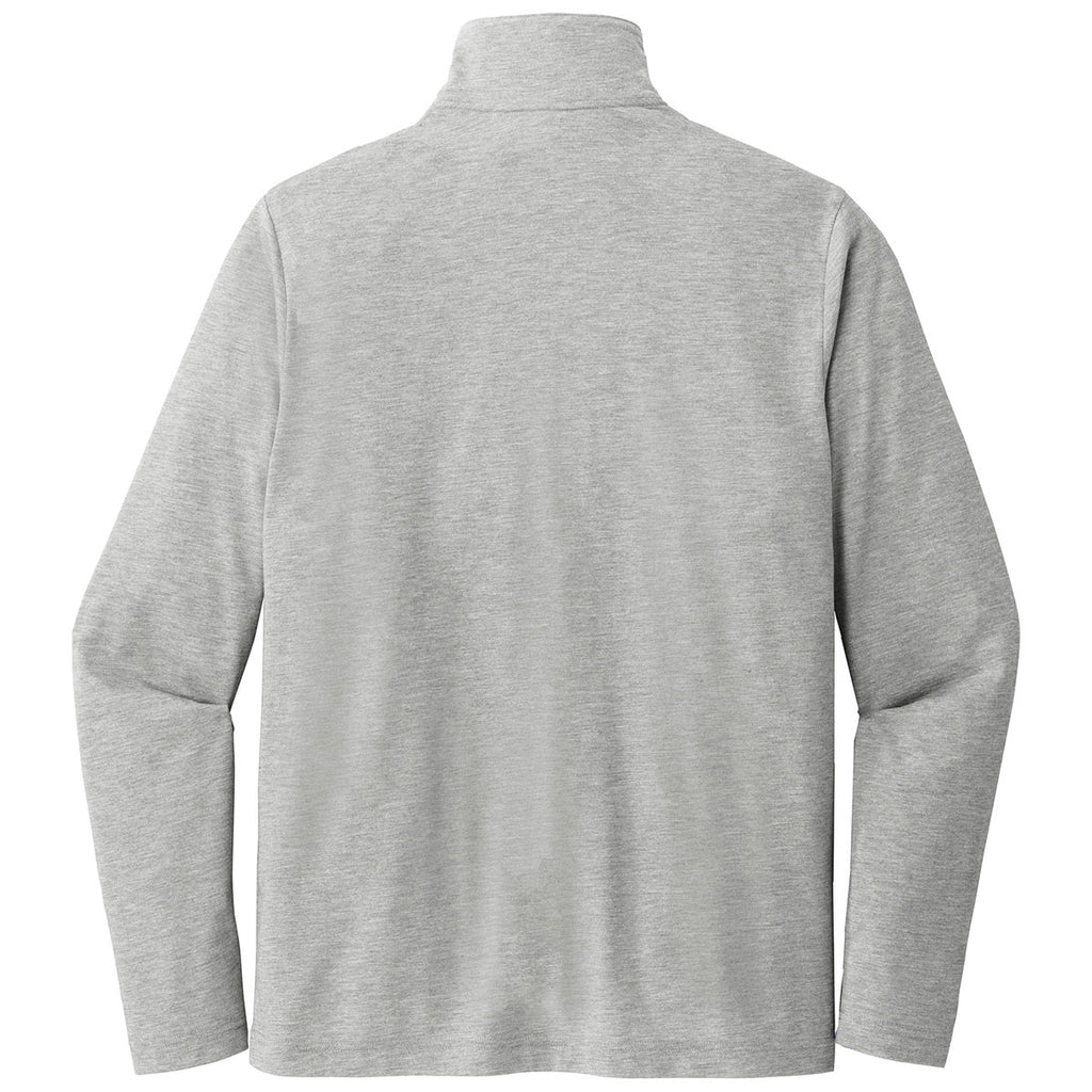 Sport-Tek Men's Light Grey Heather PosiCharge Tri-Blend Wicking 1/4-Zip Pullover