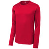 Sport-Tek Men's True Red Posi-UV Pro Long Sleeve Tee