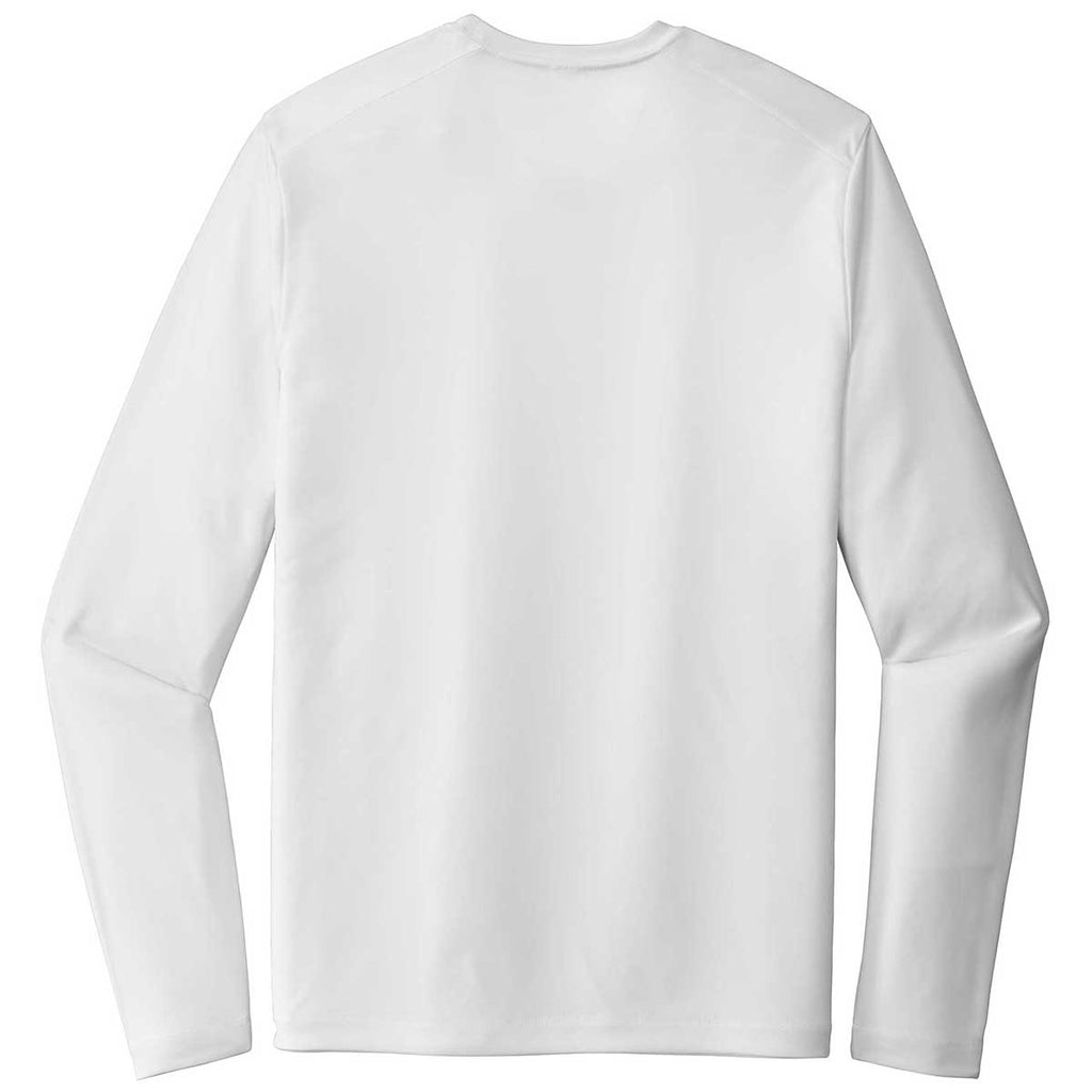 Sport-Tek Men's White Posi-UV Pro Long Sleeve Tee