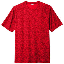 Sport-Tek Men's True Red PosiCharge Digi Camo Short Sleeve Tee