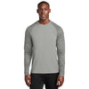 Sport-Tek Men's Grey Concrete PosiCharge Digi Camo Long Sleeve Tee