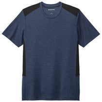 Sport-Tek Men's Dark Royal Heather/Black Endeavor Short Sleeve Tee