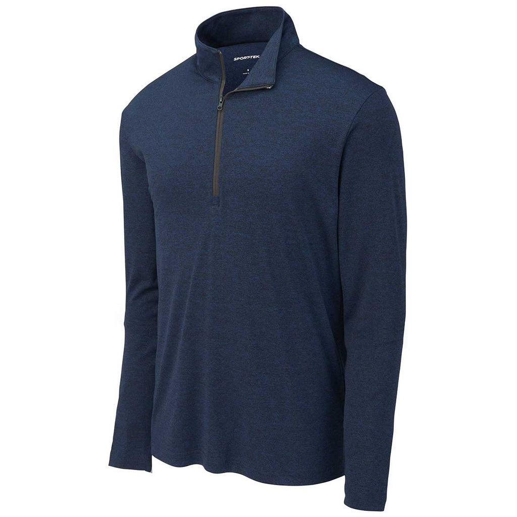 Sport-Tek Men's Dark Royal Heather Endeavor 1/4 Zip Pullover