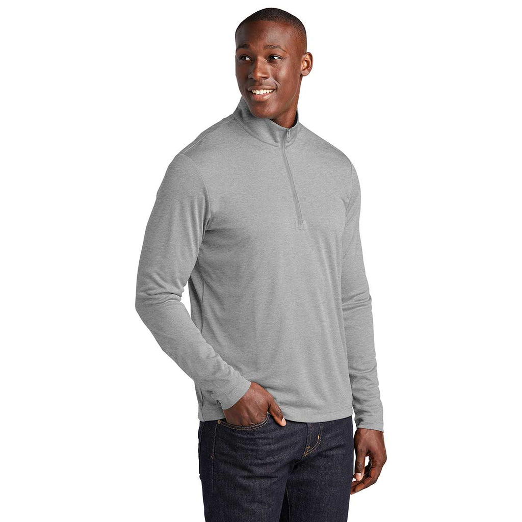 Sport-Tek Men's Light Grey Heather Endeavor 1/4 Zip Pullover