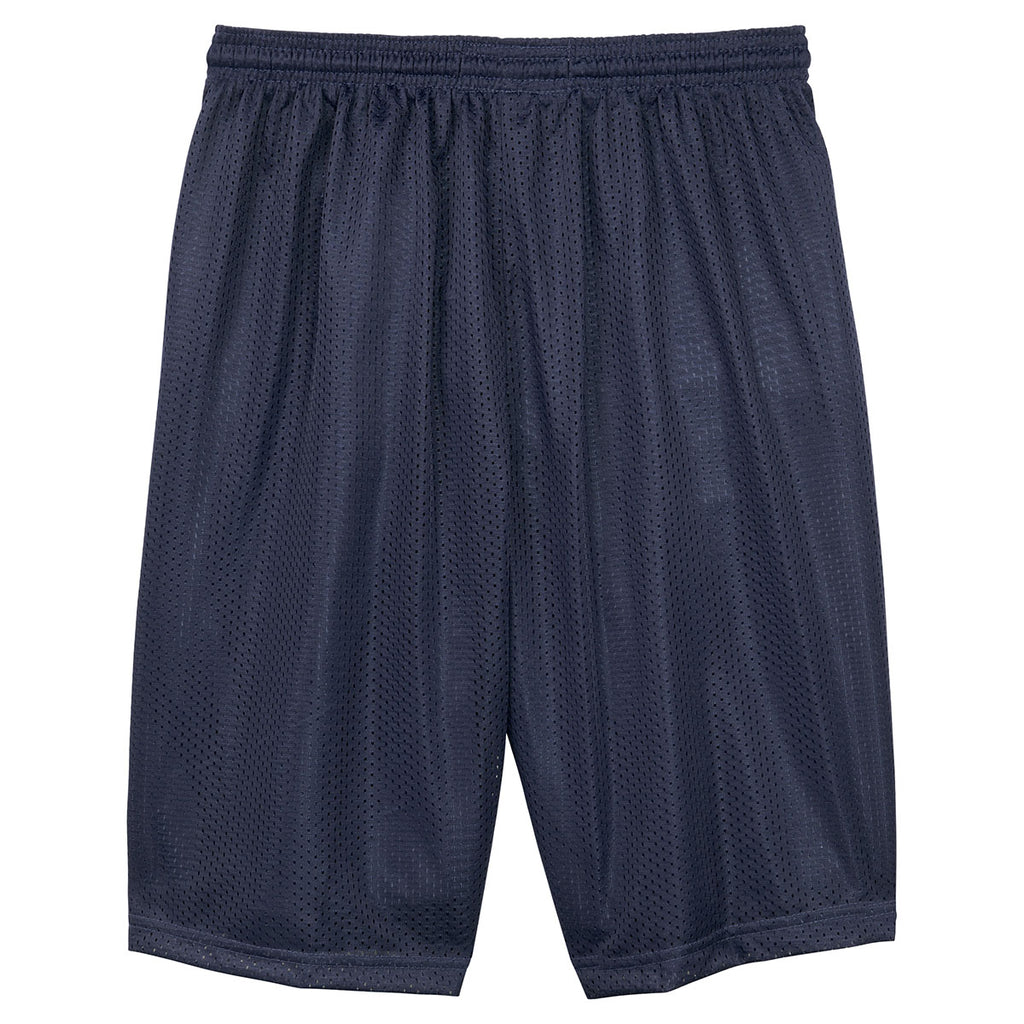 Sport-Tek Men's True Navy Long PosiCharge Classic Mesh Short