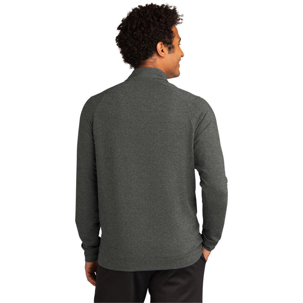 Sport-Tek Men's Dark Grey Heather Sport-Wick Flex Fleece Full-Zip