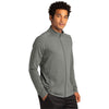 Sport-Tek Men's Light Grey Heather Sport-Wick Flex Fleece Full-Zip