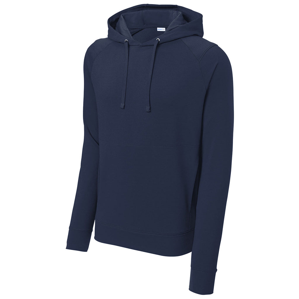 Sport-Tek Men's True Navy Sport-Wick Flex Fleece Pullover Hoodie