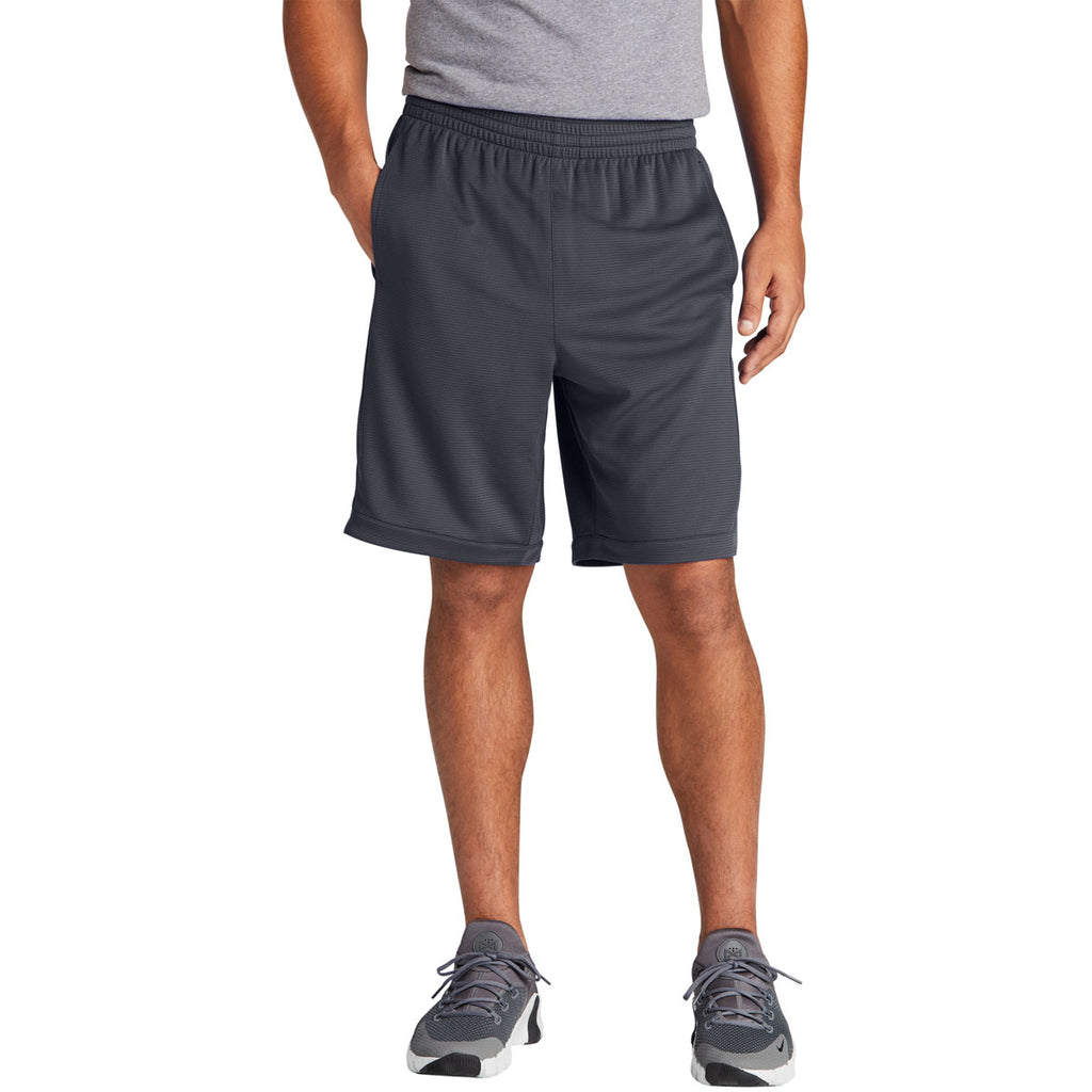 Sport-Tek Men's Graphite PosiCharge Position Short with Pockets