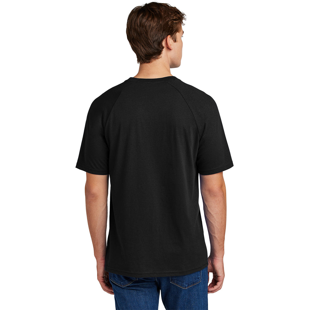 Sport-Tek Men's Black Halftime Raglan Tee