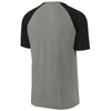 Sport-Tek Men's Black/ Vintage Heather Halftime Raglan Tee