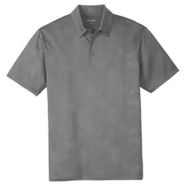 Sport-Tek Men's Dark Smoke Grey Embossed PosiCharge Tough Polo