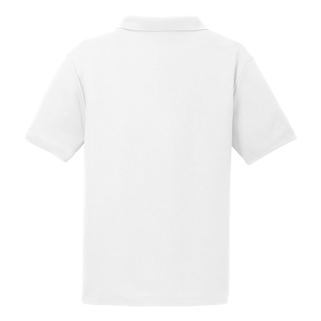 Sport-Tek Men's White PosiCharge RacerMesh Polo