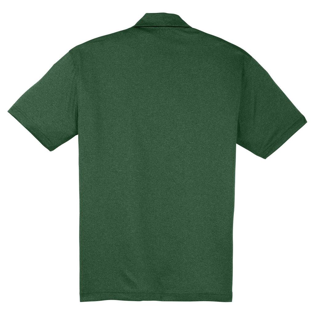 Sport-Tek Men's Forest Green Heather Contender Polo