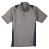 Sport-Tek Men's Vintage Heather/True Navy Heather Colorblock Contender Polo