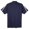 Sport-Tek Men's True Navy/ White PosiCharge Micro-Mesh Colorblock Polo