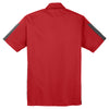 Sport-Tek Men's True Red/Grey PosiCharge Active Textured Colorblock Polo