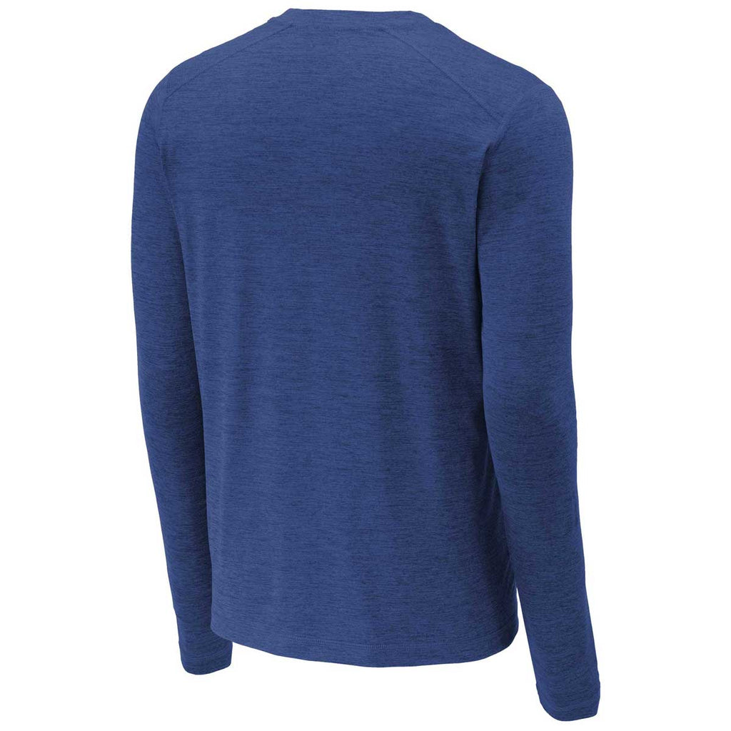 Sport-Tek Men's True Royal Heather Exchange 1.5 Long Sleeve Crew