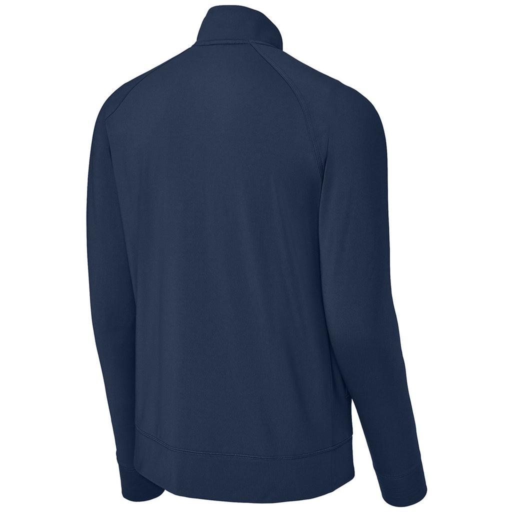 Sport-Tek Men's True Navy Sport-Wick Stretch Full-Zip Cadet Jacket