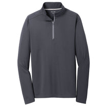 Sport-Tek Men's Iron Grey Textured 1/4-Zip Pullover
