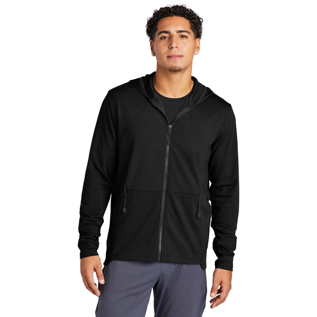 Sport-Tek Men's Deep Black Circuit Hooded Full Zip