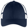 Sport-Tek True Navy/White Dry Zone Mesh Inset Cap