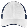 Sport-Tek White/True Navy Dry Zone Mesh Inset Cap