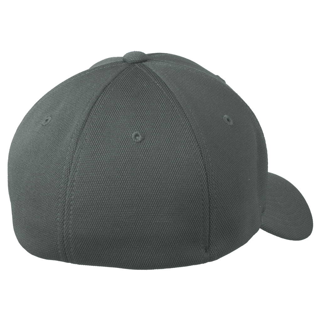 Sport-Tek Magnet Grey Flexfit Cool & Dry Poly Block Mesh Cap