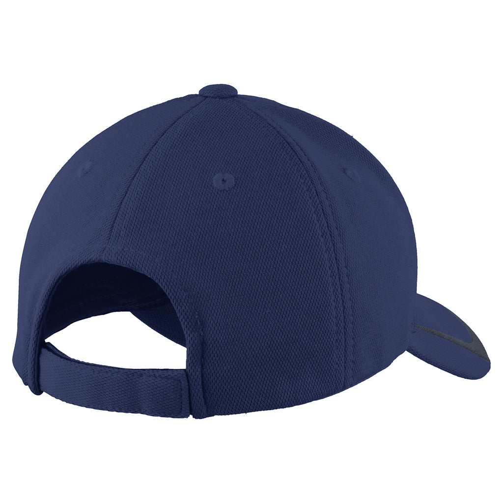 Sport-Tek True Navy/Graphite Pique Colorblock Cap