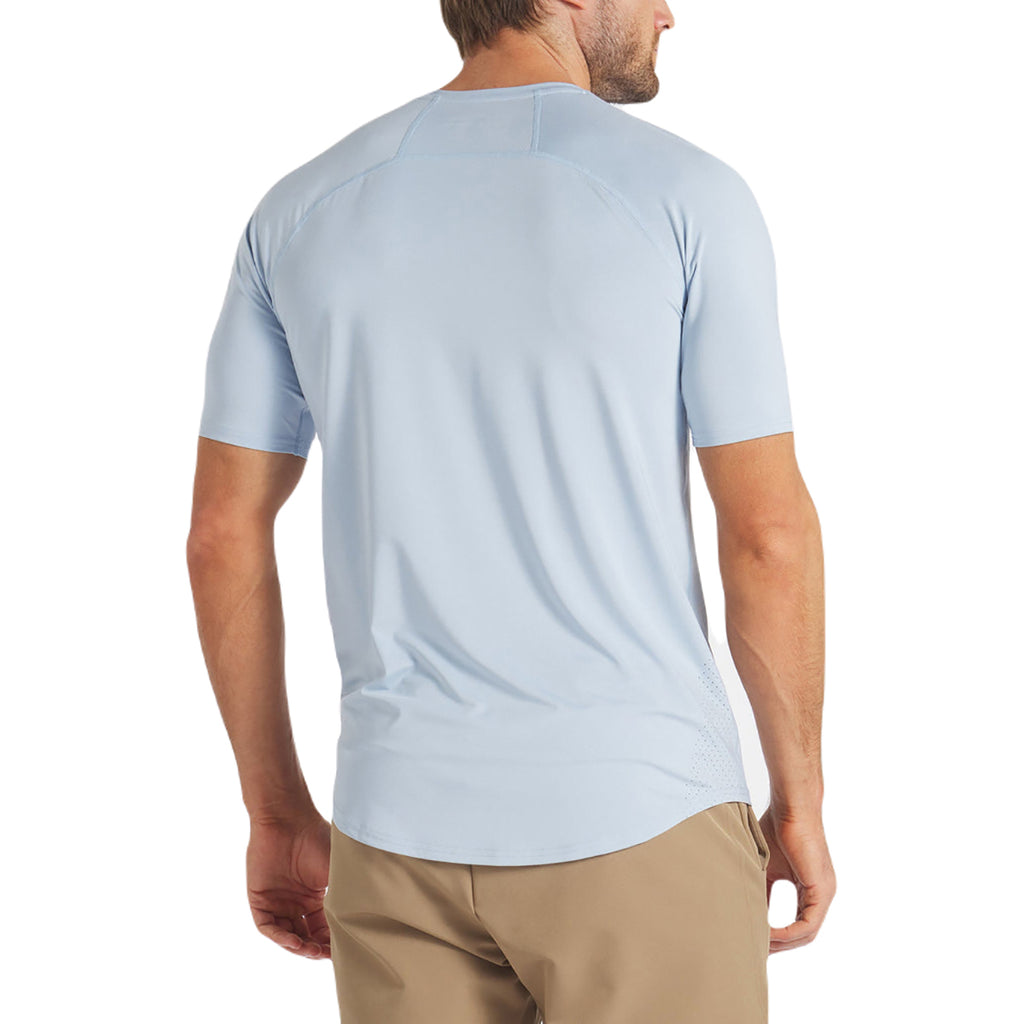 UNRL Men's Heather Blue Fog Stride Short Sleeve