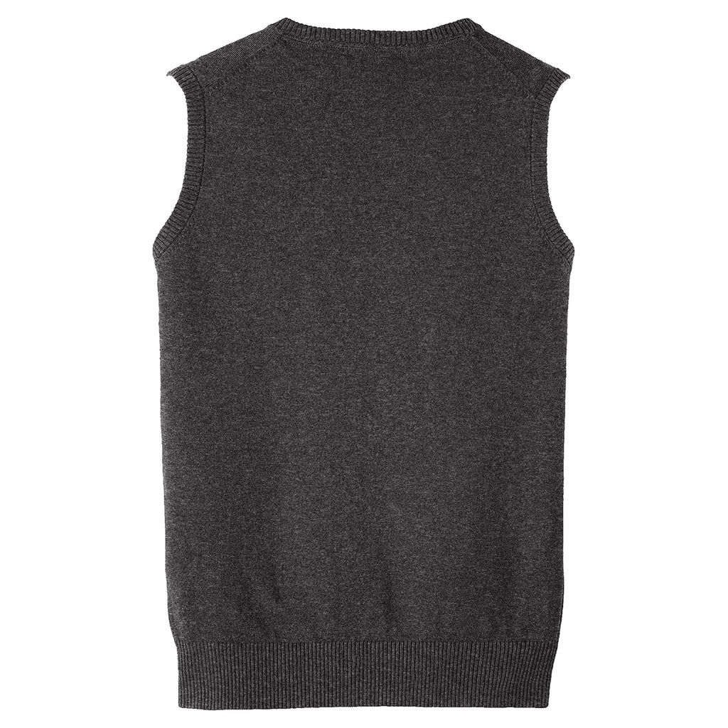 Port Authority Men's Charcoal Heather Sweater Vest