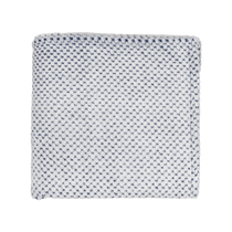 48-Hour Zusa White with Navy Plush Siesta Blanket