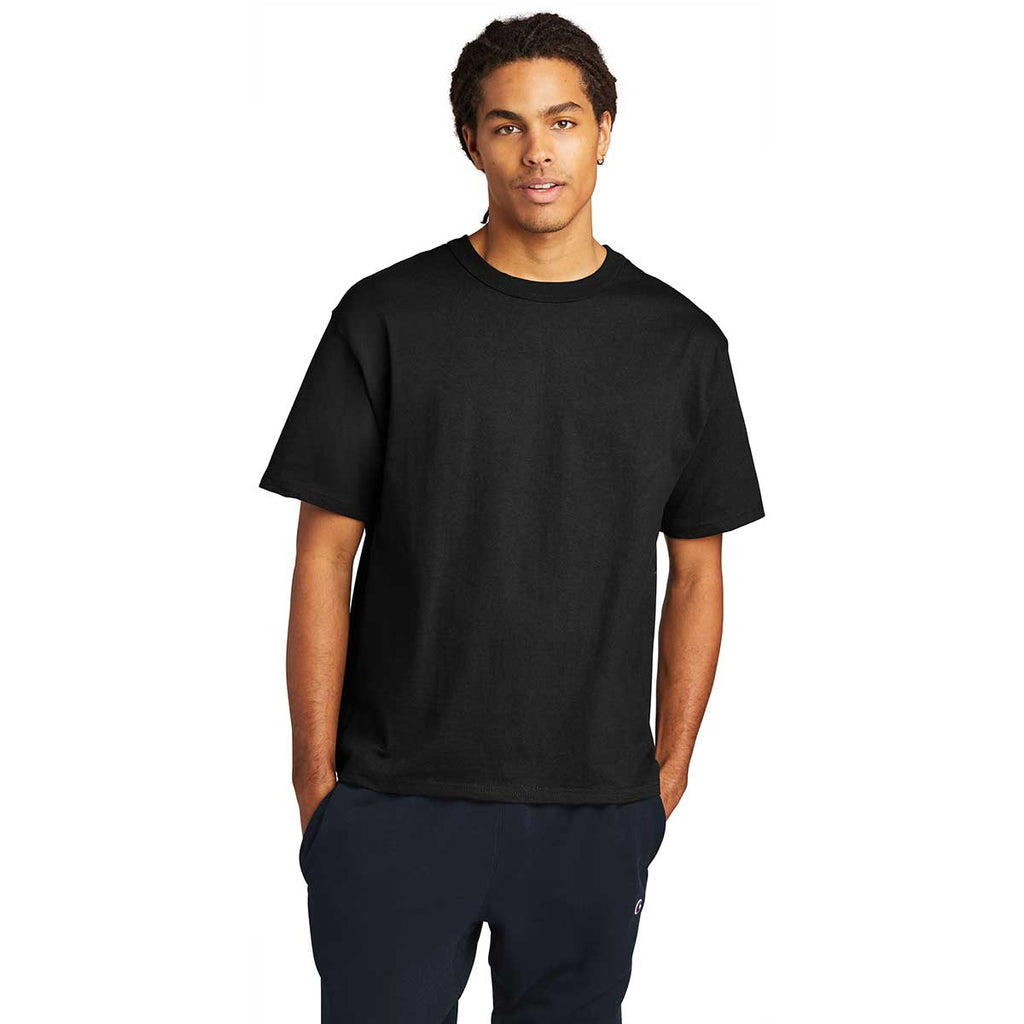 Champion Men's Black Heritage 7-oz Jersey Tee