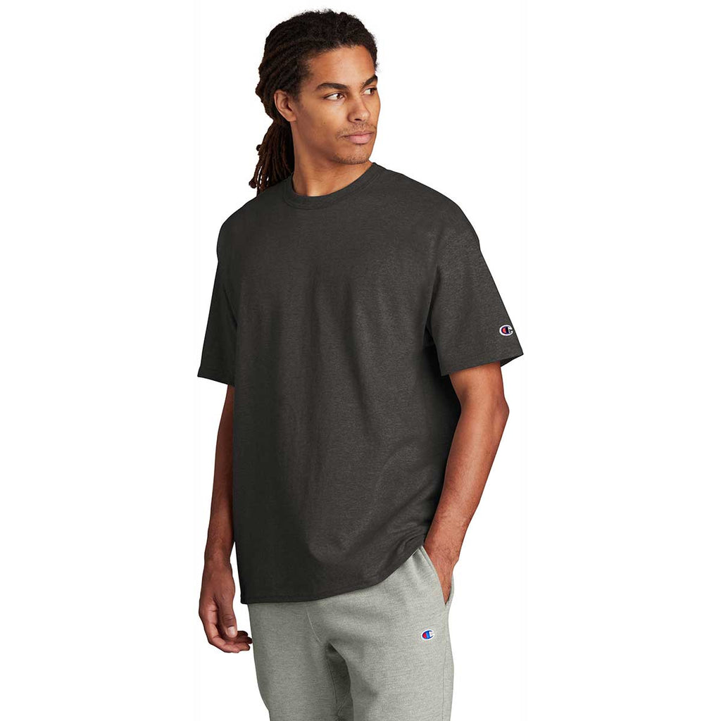 Champion Men's Charcoal Heather Heritage 7-oz Jersey Tee