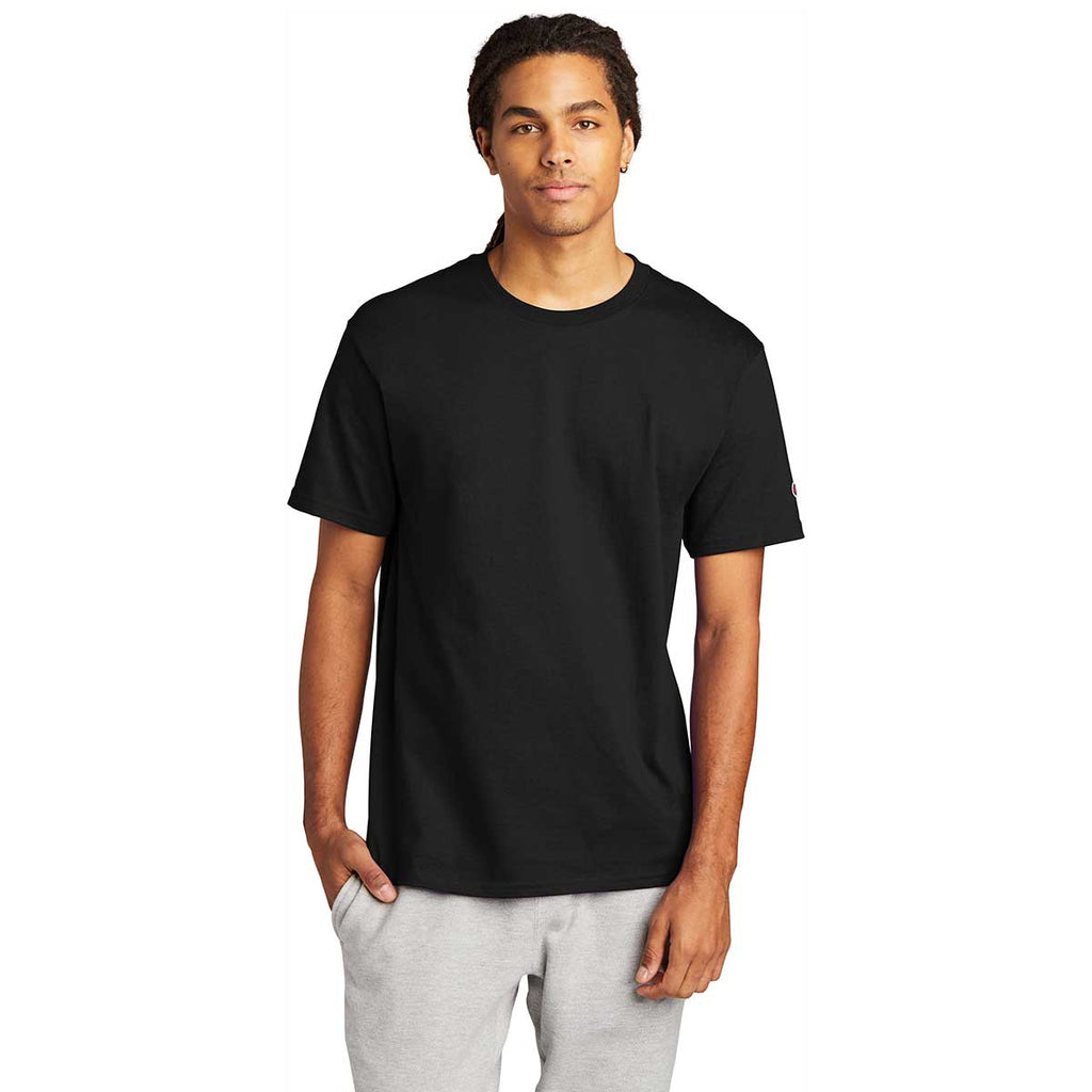 Champion Men's Black Heritage 6-oz Jersey Tee