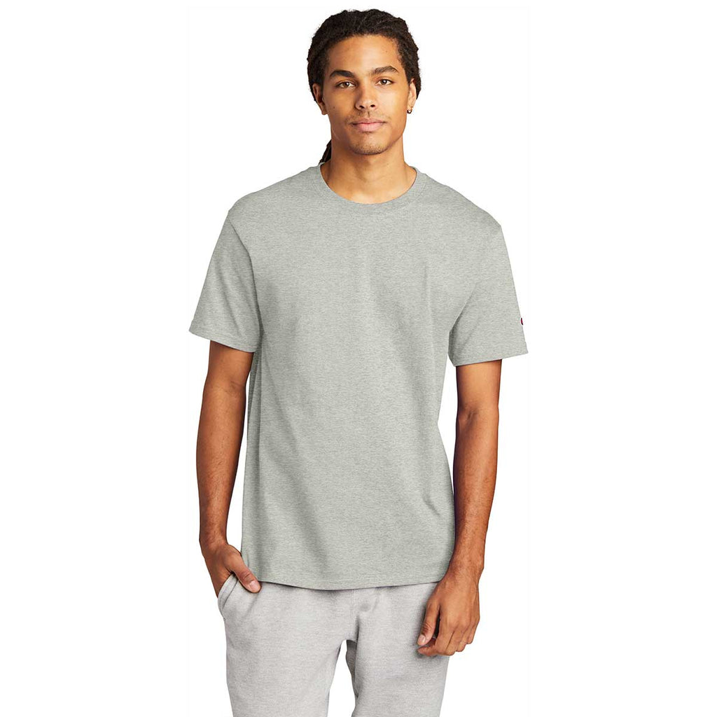 Champion Men's Oxford Grey Heritage 6-oz Jersey Tee