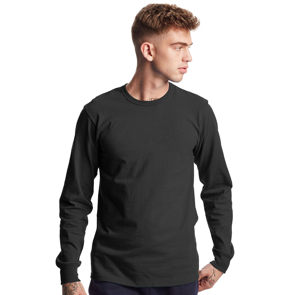 Champion Unisex Black Heritage Long-Sleeve T-Shirt