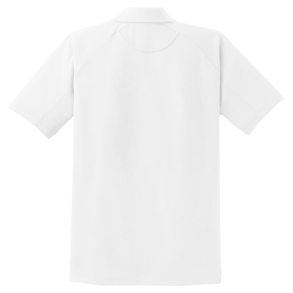 Sport-Tek Men's White Dri-Mesh Pro Polo