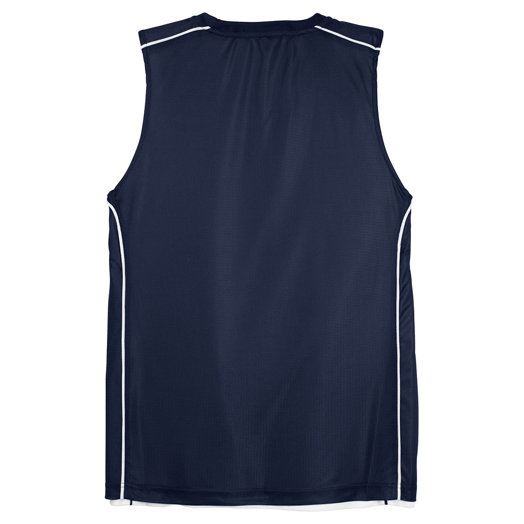 Sport-Tek Men's True Navy PosiCharge Mesh Reversible Sleeveless Tee