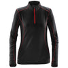 Stormtech Women's Black/Bright Red Pulse Fleece Pullover