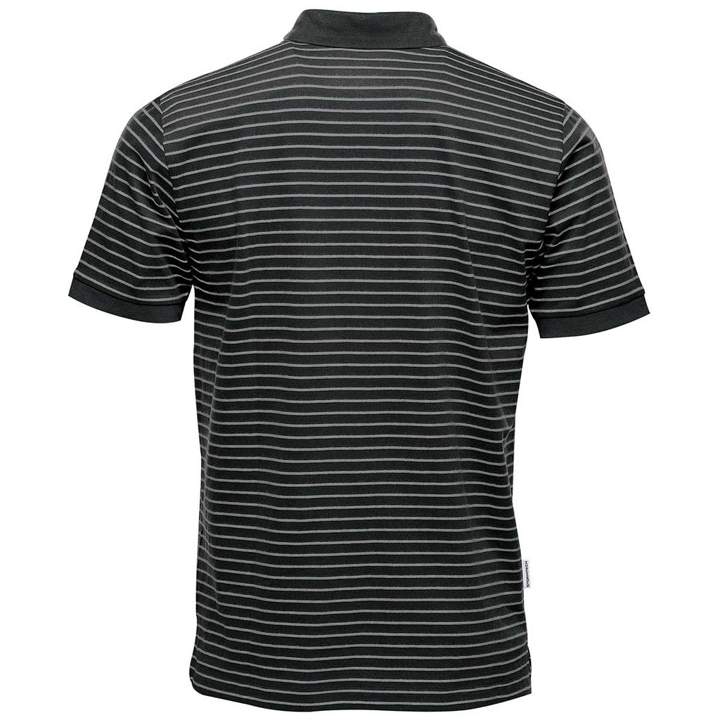 Stormtech Men's Black/Grey Heather Railtown Polo