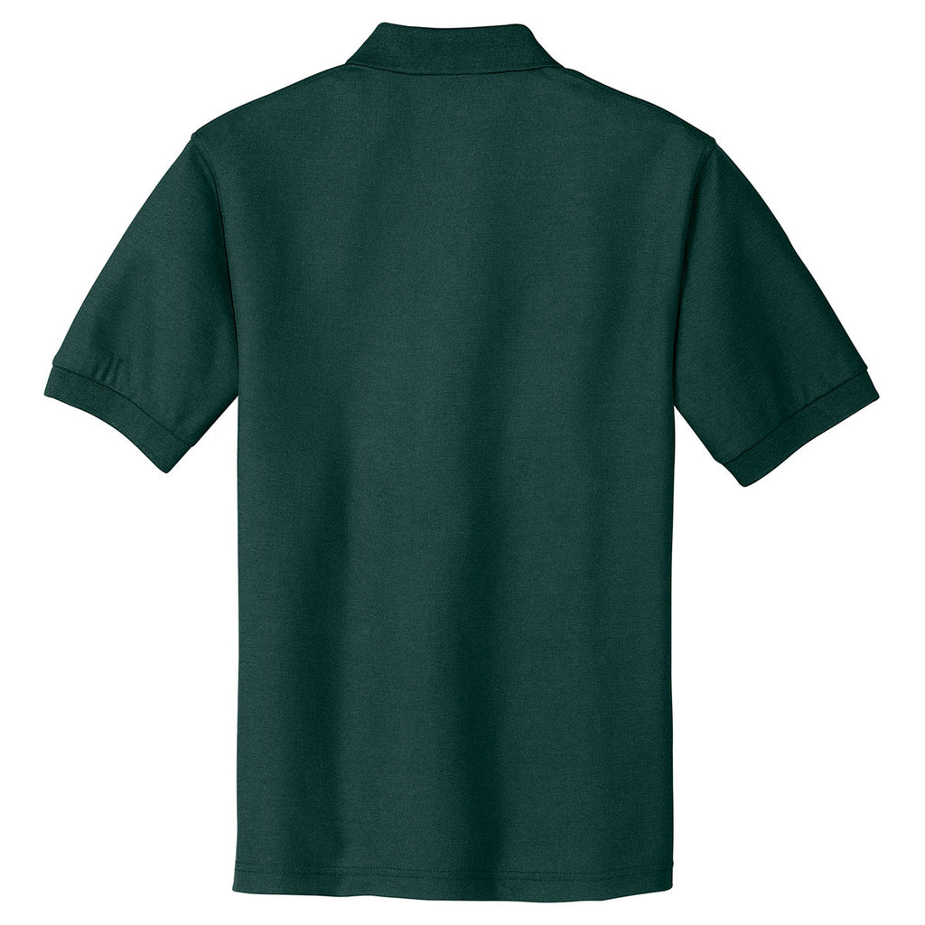 Port Authority Men's Dark Green Tall Silk Touch Polo