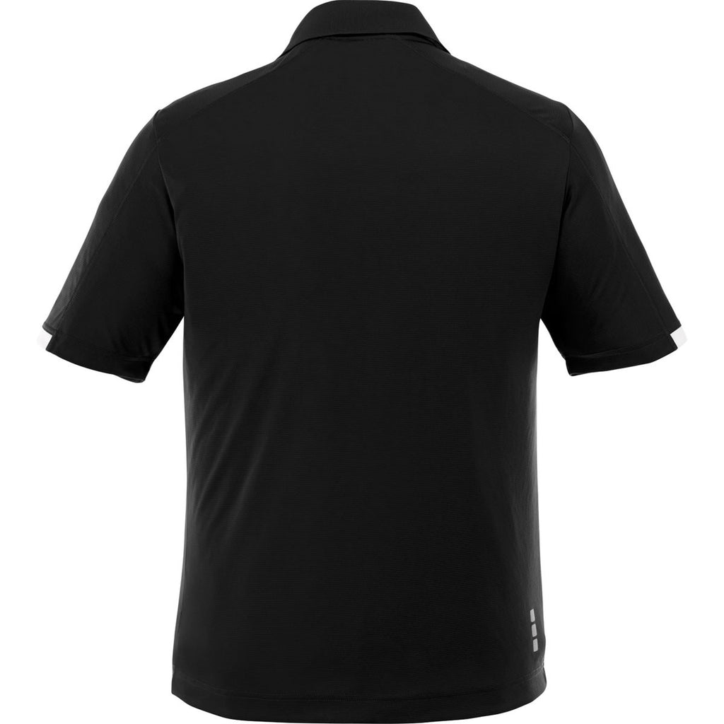 Elevate Men's Black Kiso Short Sleeve Polo