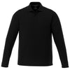 Trimark Men's Black Mori Long Sleeve Polo Tall