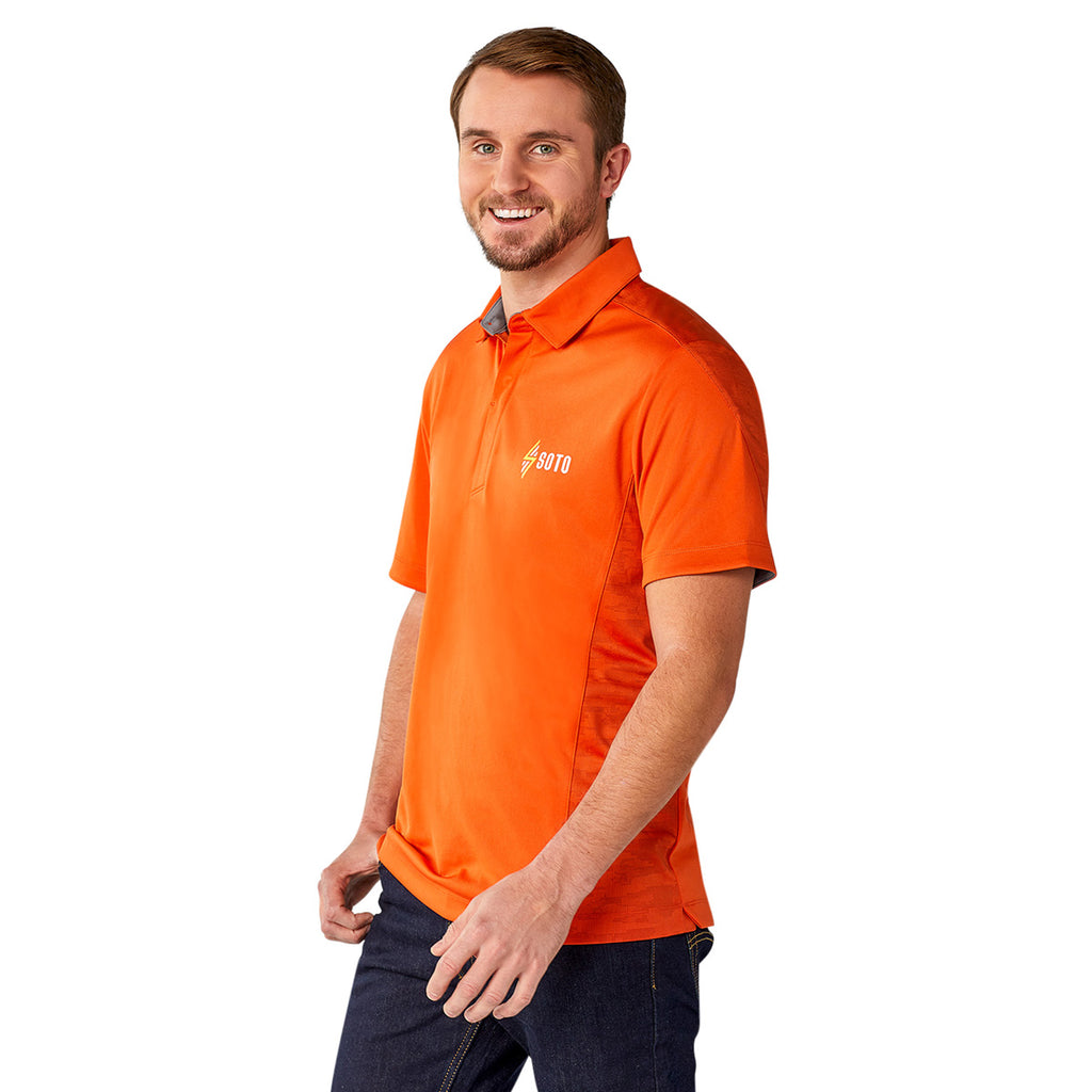 Elevate Men's Saffron Piedmont Short Sleeve Polo