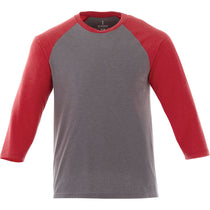 Elevate Men's Team Red Heather/Medium Heather Grey Dakota Three Quarter Tee