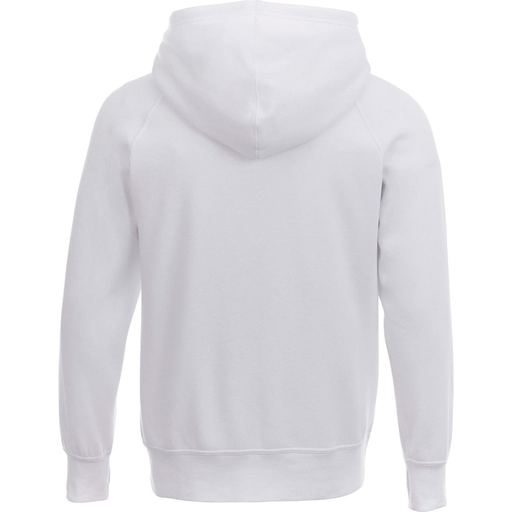 Elevate Men's White Dayton Fleece Hoody